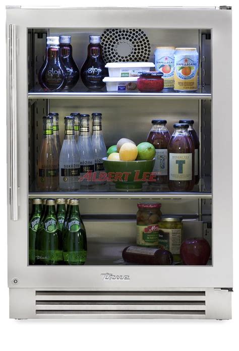 24 Inch Stainless Glass Door Undercounter Refrigerator - Right Hinge ...