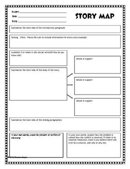 STORY MAP - Literary Elements Graphic Organizer by Scholarcat | Teachers Pay Teachers