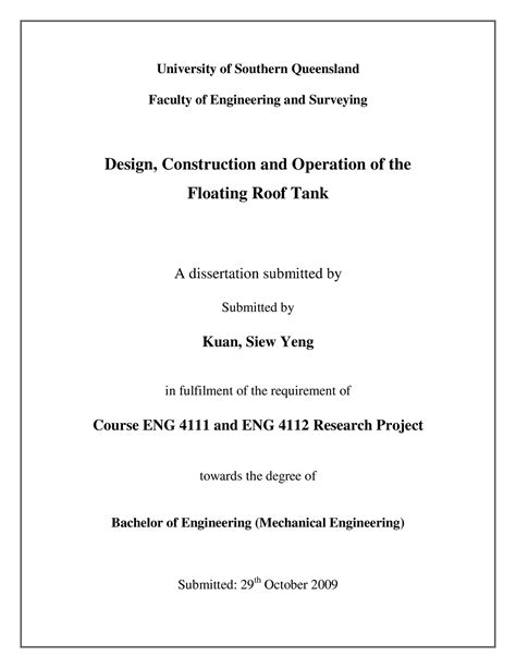 Tank design pdf - Description - University of Southern Queensland ...