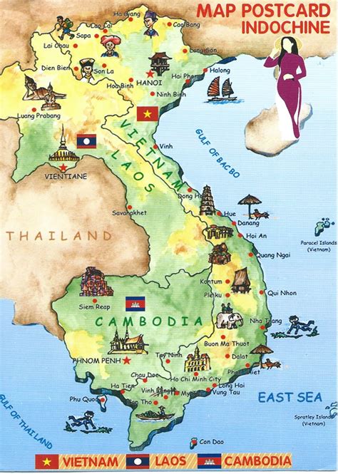 MY POSTCARD-PAGE: VIETNAM ~ Map Indochina