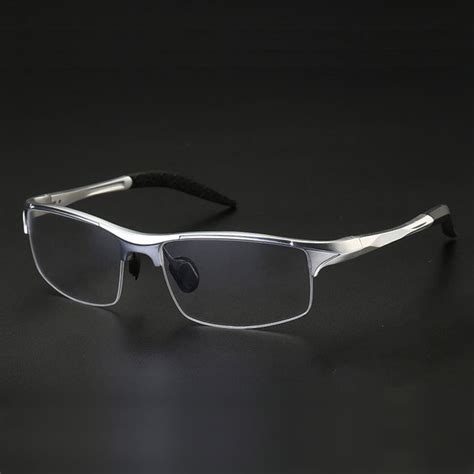 8177 Optical Eyeglasses Frame for Men Eyewear Prescription Glasses Half Rim Man Spectacles Alloy ...