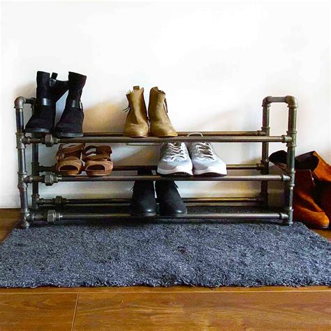 Industrial Pipe Shoe Rack - Handmade creations from the English Shires