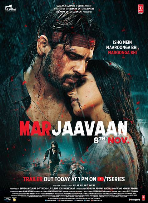 New poster of Marjaavaan Sidharth Malhotra and Riteish Deshmukh and Tara Sutaria | Hindi ...