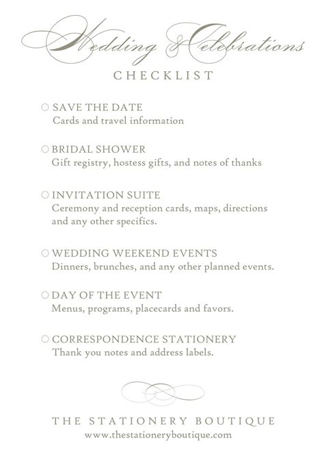 The Stationery Boutique Blog: Wedding Stationery Checklist