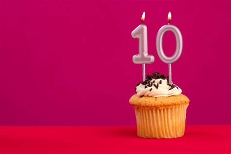 70+ Birthday Cupcake With Candle Number 10 Stock Photos, Pictures & Royalty-Free Images - iStock