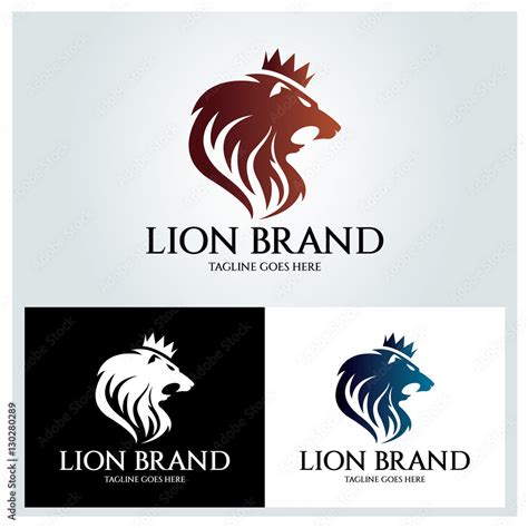 Lion brand logo design template ,Lion head logo design concept ,Vector illustration Stock Vector ...