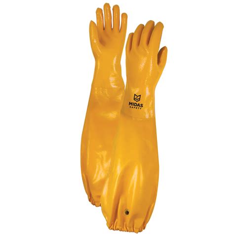 Hercules Long – Chemical resistant Long Glove | Dipped C&S | Midas Safety