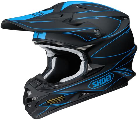 Shoei VFX-W Hectic Full Face Dirt Bike Motocross Offroad Motorcycle Helmet Blue | eBay