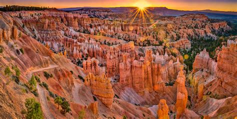 Photographs of Colorful Formations of Bryce Canyon National Park in Utah