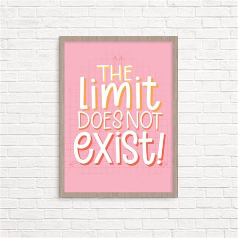 The Limit Does Not Exist Handlettered Quote Classroom Decor Movie Quote ...