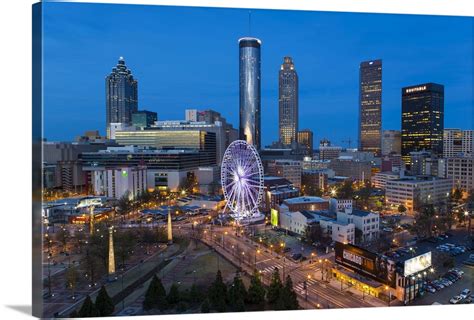 Downtown and the Centennial Olympic Park in Atlanta, Georgia, United ...