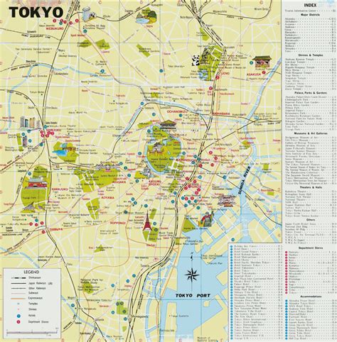 Tokyo City Tourist Map - tokyo metropolis • mappery