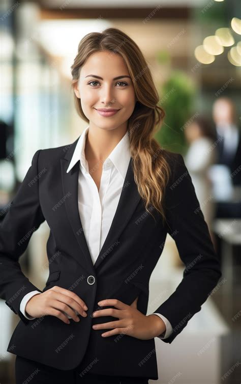 Premium AI Image | Portrait of cheerful business women in tailored Suit