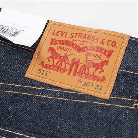 Levi's Red Tab 511 Slim Fit Rigid Selvedge 12.7oz (Eternal Day ...