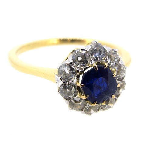 Sapphire & Diamond Cluster Ring | A.R. Ullmann