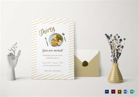 Birthday Lunch Invitation Design Template in PSD, Word, Publisher ...