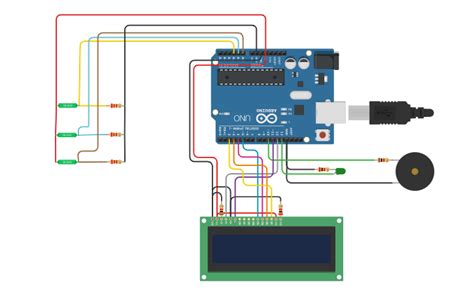 Circuit design Earthquake Sensor Detection - Tinkercad