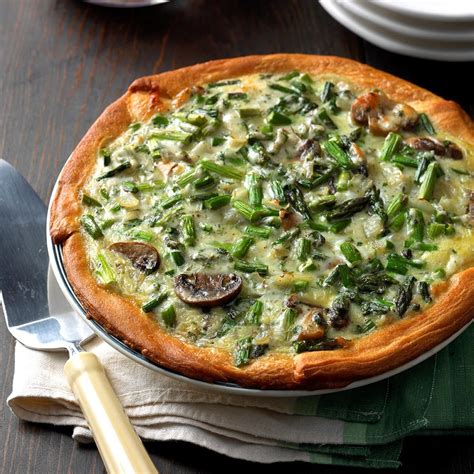Mushroom Asparagus Quiche Recipe | Taste of Home