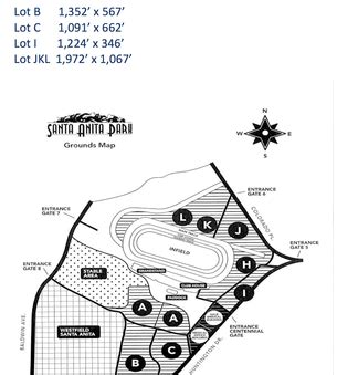 Map Santa Anita Race Track - New River Kayaking Map