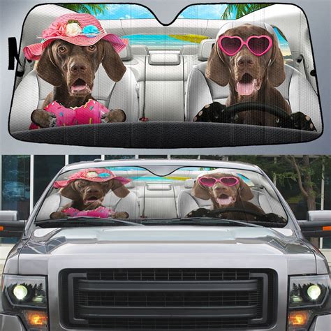 German Shorthaired Pointer-Dog Summer Vacation Couple Car Sun Shade Co – Bugybox