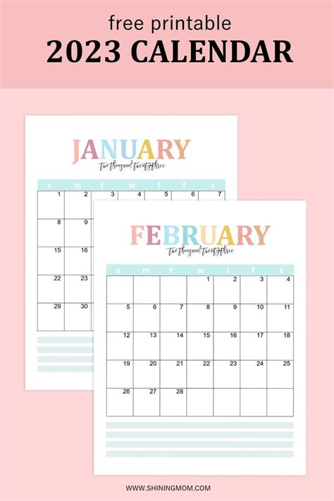 2023 Calendar Printables List: Best Free Calendars for You! in 2022 | Free printable calendar ...
