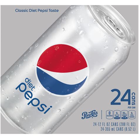 Mosers Foods : Diet Pepsi Soda Classic Cola 12 Fl Oz 24 Count