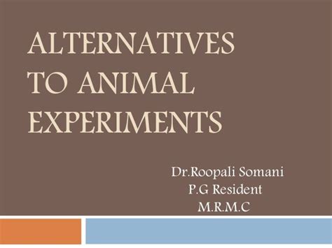 Alternatives to animal experiments