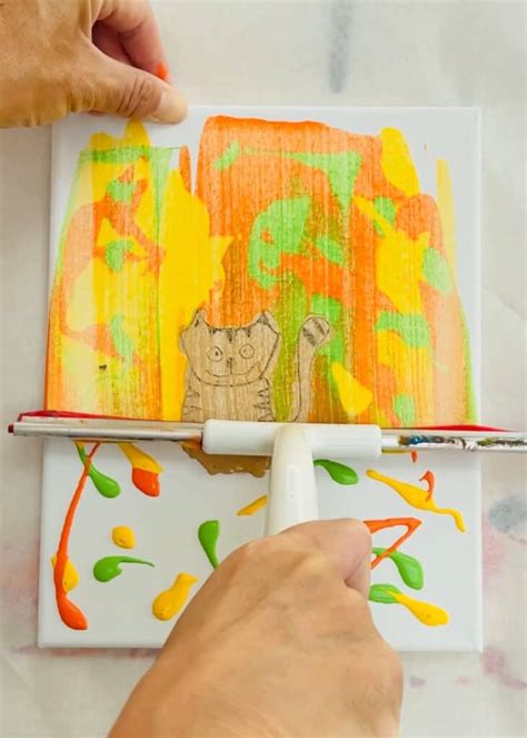 This Squeegee Paint Drawing Reveal is a Super Fun Kids Art Project!