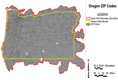 EPA Oregon State Zip Code Geodata