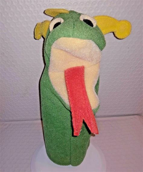 Baby Einstein BARD Dragon Hand Puppet Green 11in Soft Material Pre ...