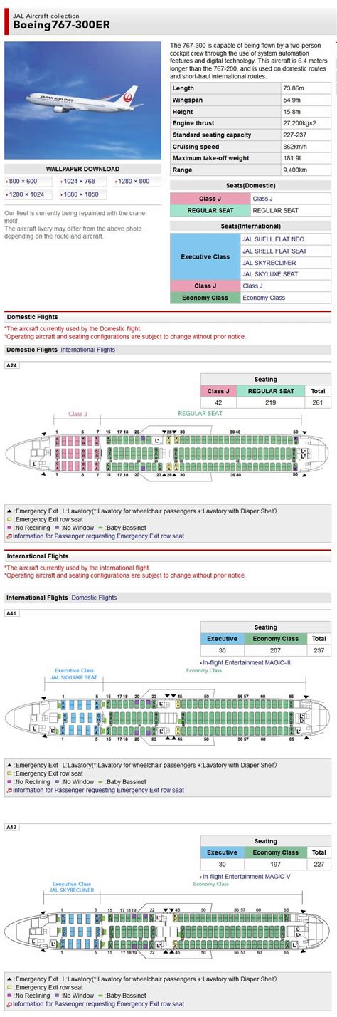 JAL JAPAN AIR Airlines Aircraft Seatmaps - Airline Seating Maps and Layouts | Aircraft, Air ...