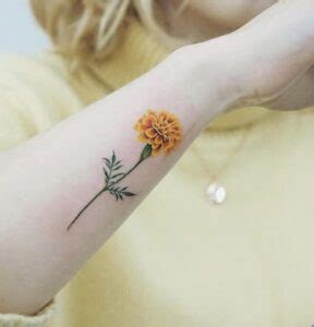 50 Beautiful Marigold Flower Tattoo Ideas - Tattoo Twist