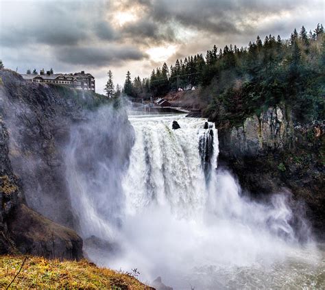 Sunrise At Snoqualmie Falls Photograph by Mike Centioli