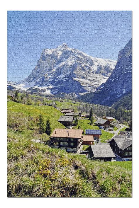 Grindelwald, Switzerland - Mountain Village in the Swiss Alps 9027557 (20x30 Premium 1000 Piece ...