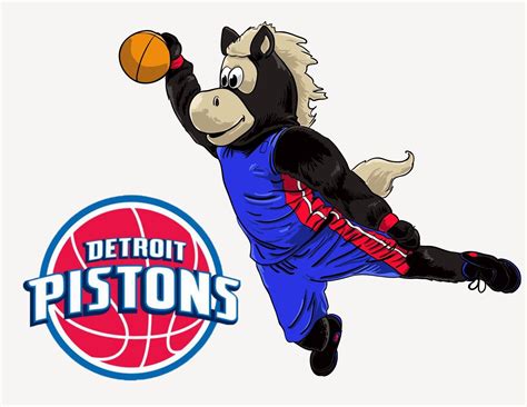 Detroit Pistons Mascot "Hooper" | Detroit pistons, Mascot, Detroit