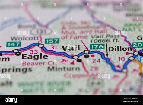 Map of vail colorado hi-res stock photography and images - Alamy