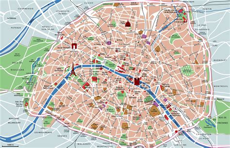 Printable Tourist Map Of Paris