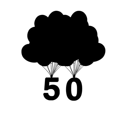 SVG > balloons birthday 50 - Free SVG Image & Icon. | SVG Silh