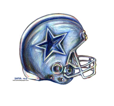 Dallas Cowboys Helmet Drawing by James Sayer - Fine Art America