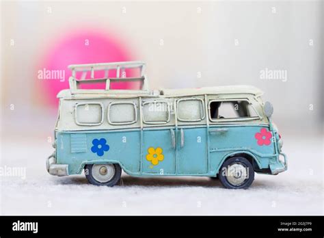 Vintage Bus Toy Stock Photo - Alamy