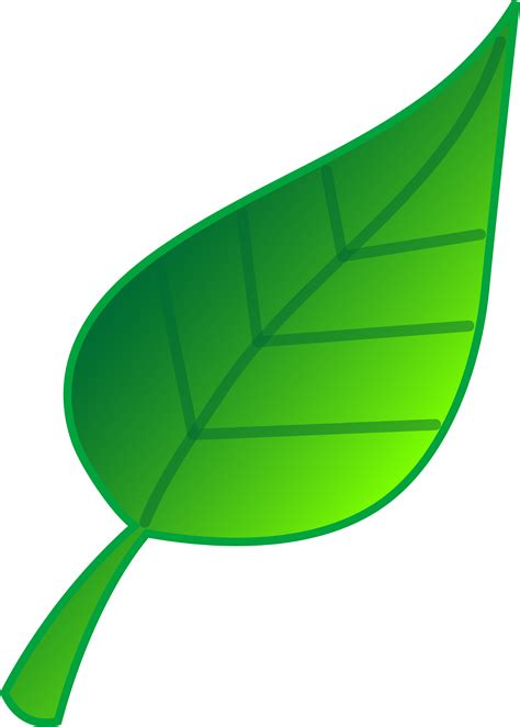 Simple Green Leaf Vector Art - Free Clip Art