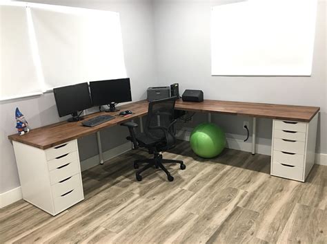 I see your Karlby and Alex setup and raise you | Ikea home office, Small home offices, Home ...