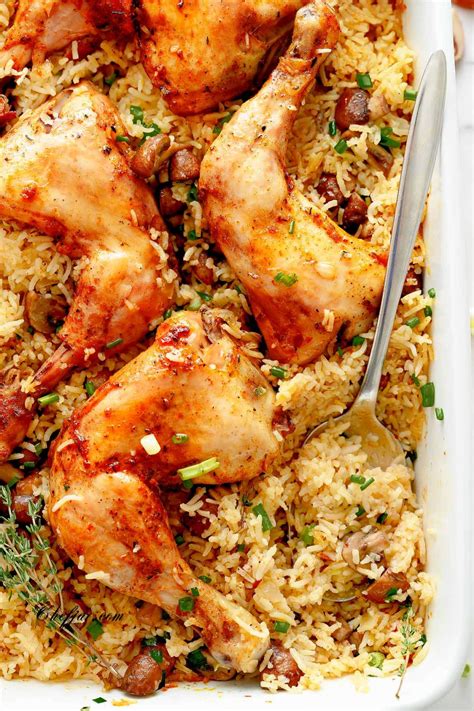 Oven Baked Chicken and Rice Recipe - Chefjar