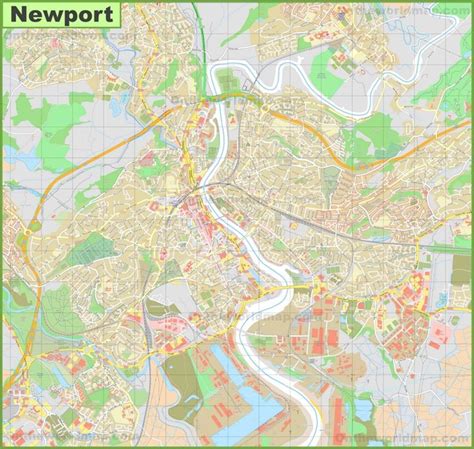 Detailed map of Newport | Map, Detailed map, City maps