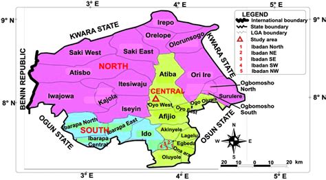 Map of Oyo State Indicating the Study Area | Download Scientific Diagram