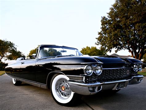 Cadillac Eldorado Convertible black road classic old motors roof cars ...