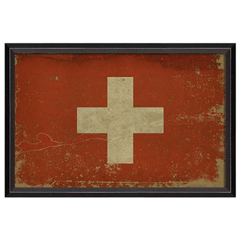 Swiss Flag Framed Print 17" x 25"