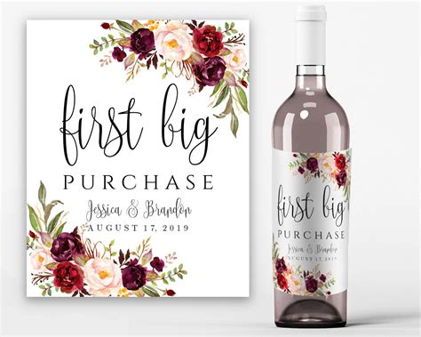 Printable Wine Label Template Wine Bottle Labels Bridal Wine | Etsy