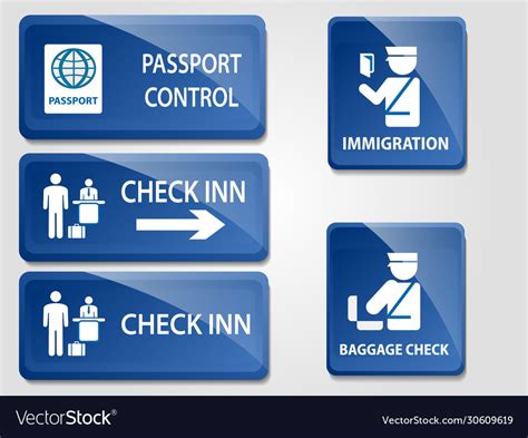 Airport signs Royalty Free Vector Image - VectorStock