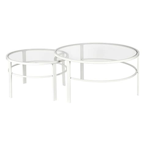Camden&Wells - Gaia Nesting Coffee Table Set - White - Angle